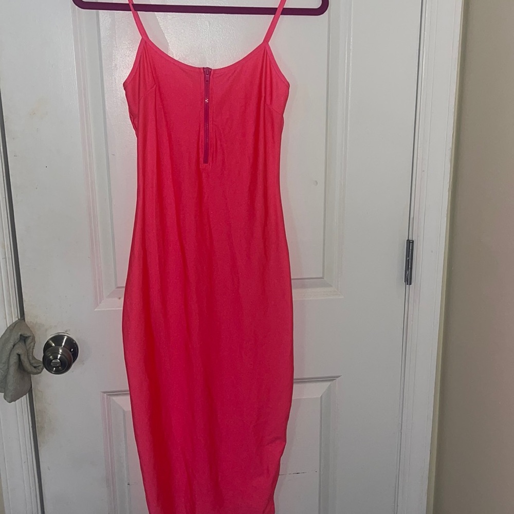 Neon pink dress